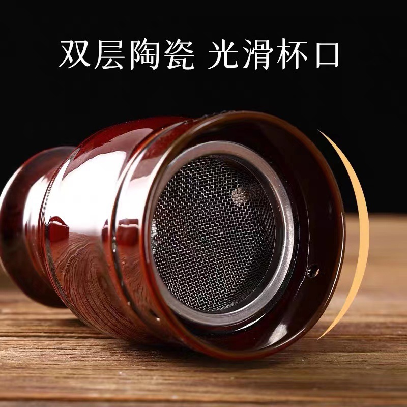 极速多功能艾灸罐陶瓷刮痧杯家用紫砂罐N随身灸工具熏蒸仪艾灸