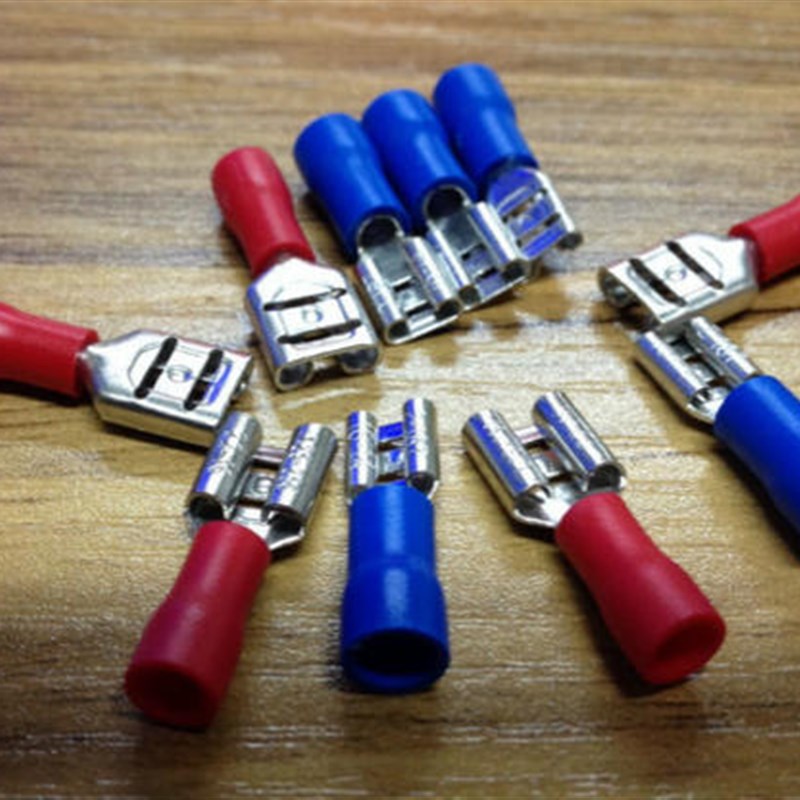 极速FDD1 1.25-110 冷压接线端子 2.8插簧带R护套线耳母预绝缘端
