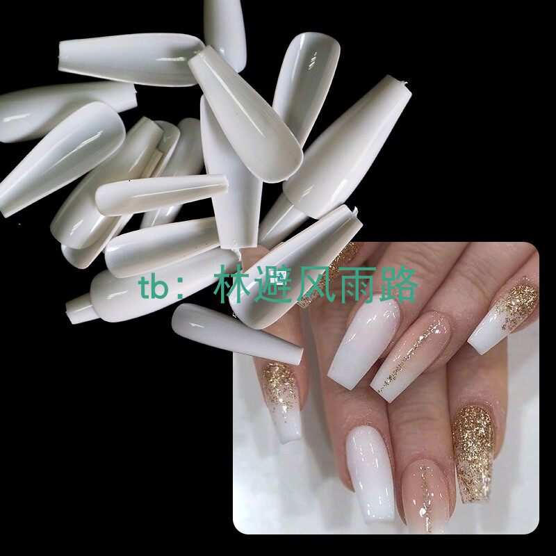 极速500/100pcs False Coffin Nails Ballerina Fake TNails Flat