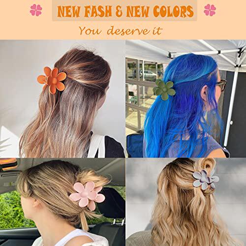极速YoasaiHom Hair Claw Clips 8PCS Flower Hair Clips Cute Ha