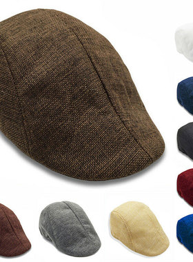 极速Autumn Beret Caops Men Women Vintage News Boy Cap Cabbie