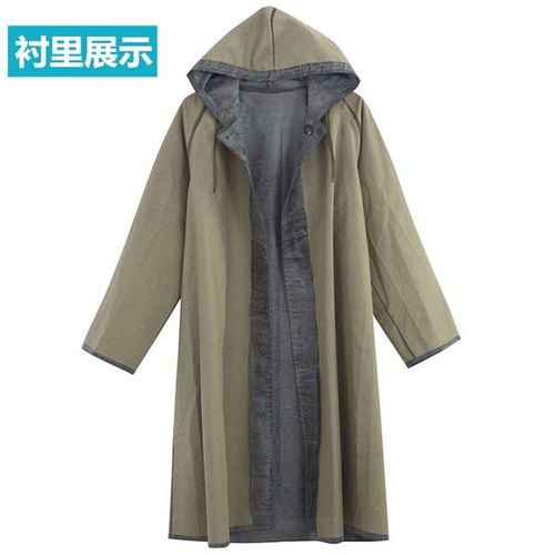 极速87老式帆布橡胶男女全身连身长雨衣抗L洪抢险防汛劳保徒步防