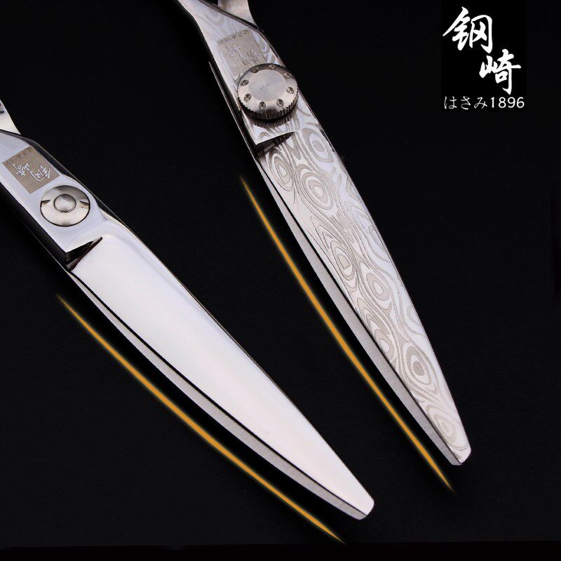 极速大马a士革翘剪刀美发剪日式滑弯刀发型师弧形胖胖柳叶剪刀