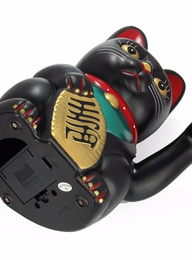 极速.Balack 5inch / 12.5cm Feng Shui Beckoning Cat Wealth Fo