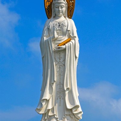 极速大小款 三亚南海观音菩萨 南山海上观音菩R萨佛像画像挂像挂