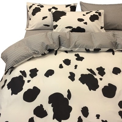 极速新奶牛床单三四件套男t生潮流一米二一米五床大学宿舍学校床