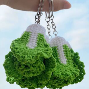 毛线白菜挂件成品手工编织diy情侣款小挂件猪拱白菜钩织白菜成品