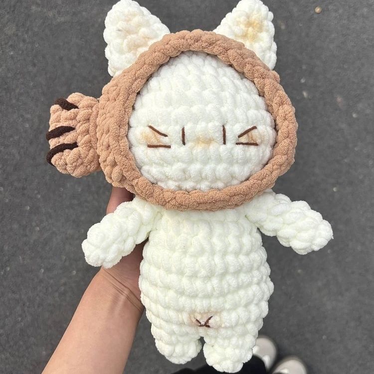编织diy鲷鱼烧小猫材料包