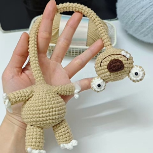 手工编织diy冰河世纪树懒希德长脖子钩织材料包挂件钥匙扣送朋友