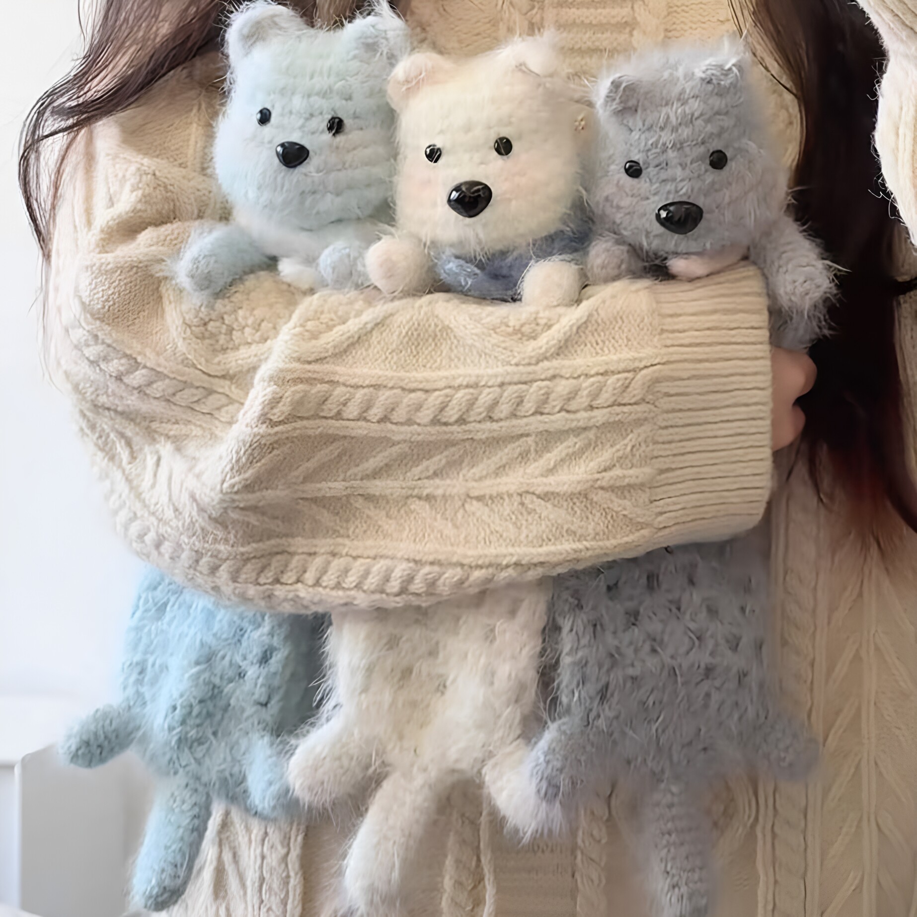 小狗围巾雪绒线羊毛线手工钩针编织diy材料包非成品送闺蜜女友