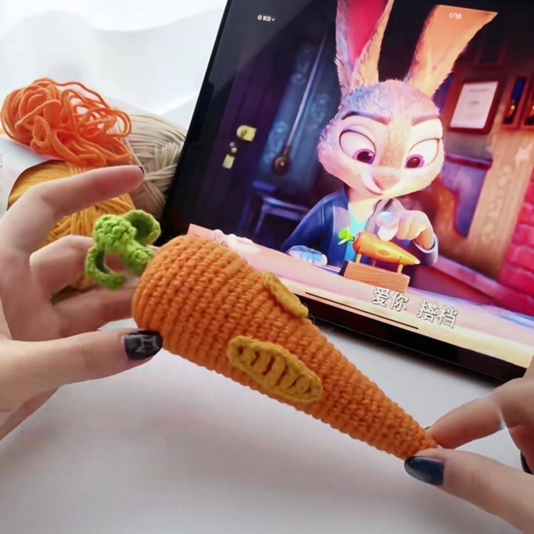 疯狂动物城胡萝卜录音笔毛线钩织手工编织diy挂件材料包周边礼物,服饰配件/皮带/帽子/围巾,DIY编织材料包,淘宝优惠券,粉丝福利购,淘宝优惠卷