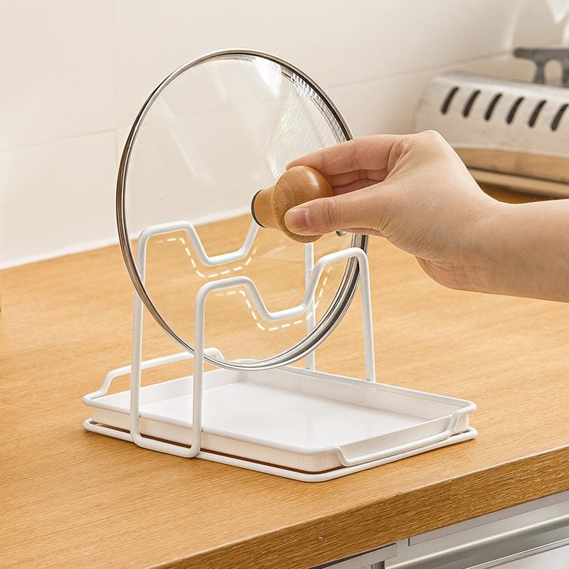 厨房锅盖架台面坐式家用放勺子炒菜铲子锅铲架托收纳置物架免打孔