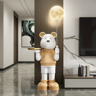 暴力熊客厅大型落地摆件月球灯电视柜旁边家居装饰品乔迁新居礼物