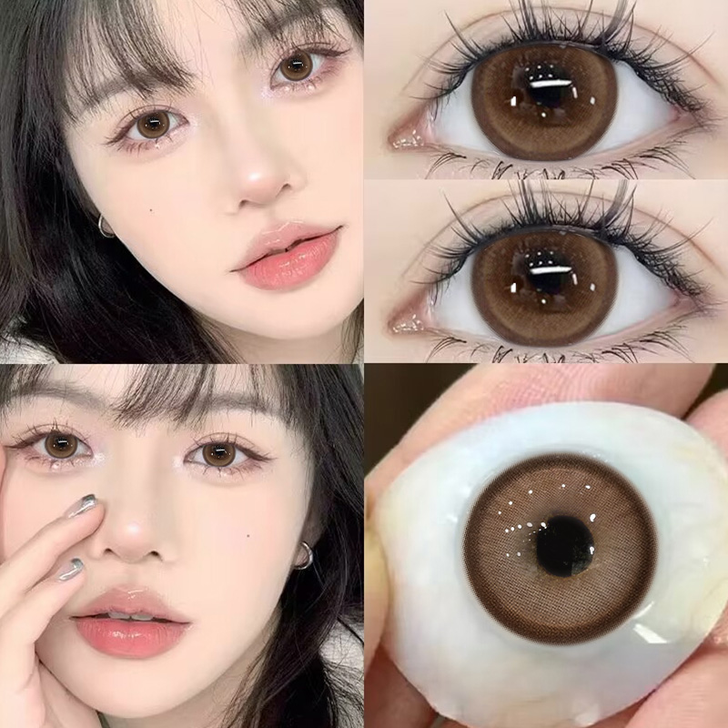 Maylofi棕色美瞳日抛30片纯欲混血感大小直径三明治工艺隐形眼镜