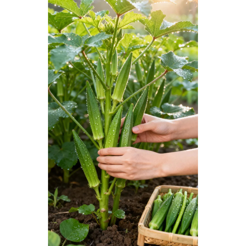 水果秋葵苗大苗带土品种各种四季农家新鲜蔬菜秧苗阳台庭院植老物