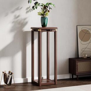 实木花架新中式客厅落地式2025新款室内盆景架轻奢高级感花盆架子