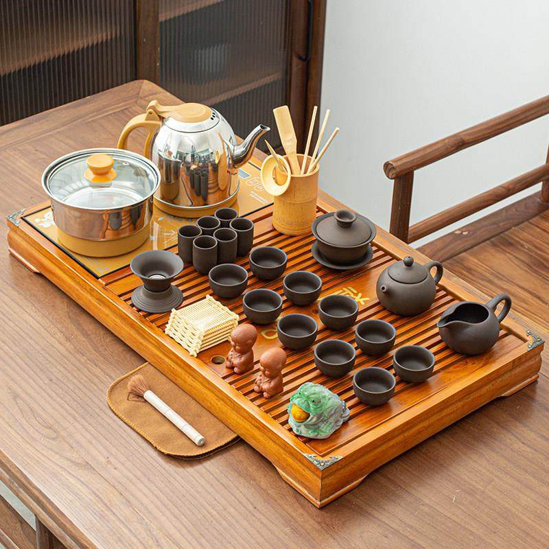 茶具套装家用客厅整套全自动上水一体功夫泡茶台烧水壶茶盘陶瓷