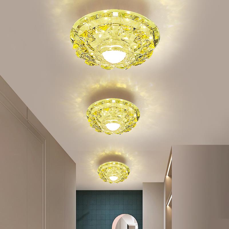 现代简约水晶过道灯走廊灯嵌入式玄关门厅楼道阳台灯2023年新款