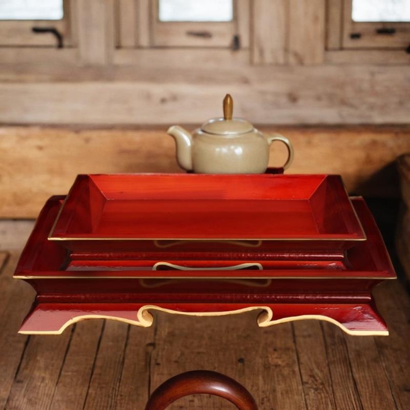 蒙古特色餐具烤全羊盘手把肉盘牛羊排羊腿托盘蒙古包餐厅实木肉盘