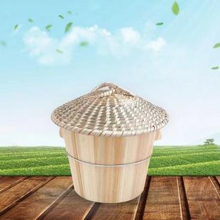 尖顶麦秸草编锅盖蒸锅盖蒸笼盖电饭锅木甑子木桶炒锅铁锅草帽盖子