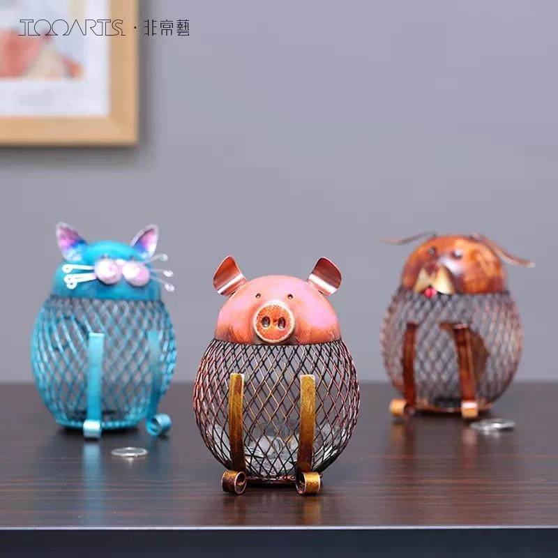 TOOARTS创意储存钱罐生肖狗猪猫儿童礼物可取家居卧室装饰品摆件,家居饰品,桌面摆件,淘宝优惠券,粉丝福利购,淘宝优惠卷