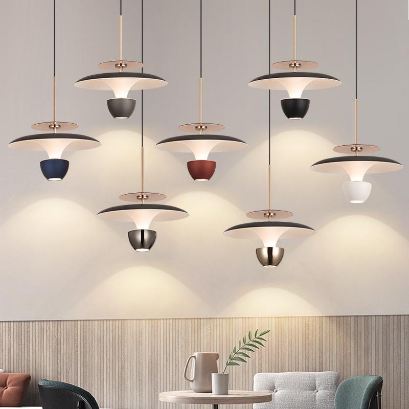 欧式风格蘑菇创意吊灯现代简约餐厅卧室床头灯极简网红吧台小吊灯