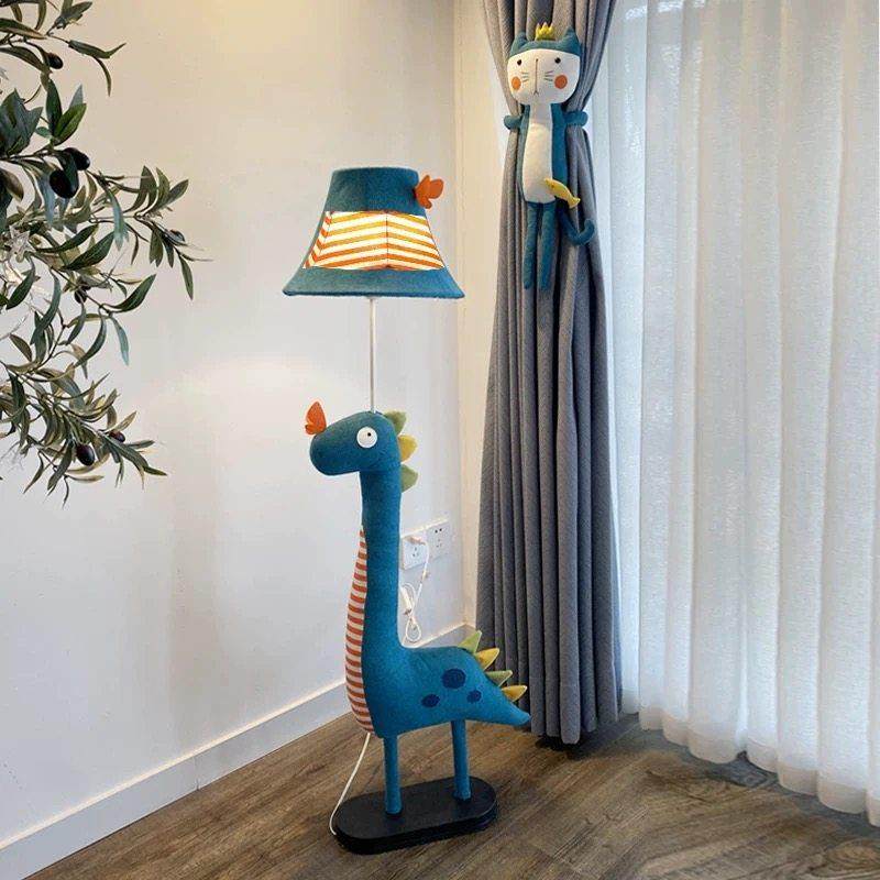 新品卡通落地灯语音遥控智能小夜灯卧室装饰灯可爱恐龙造型气氛灯