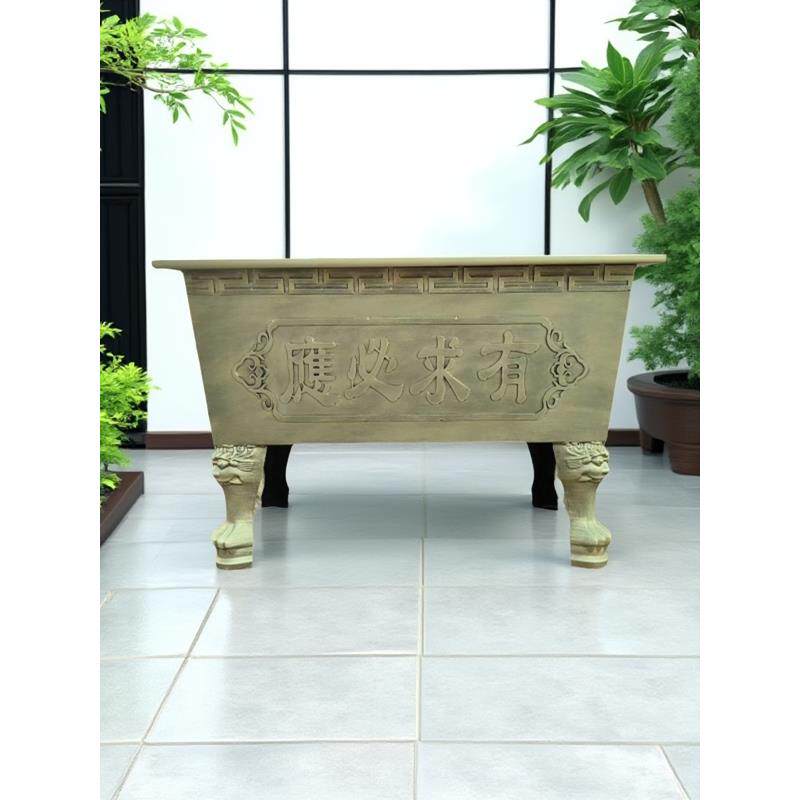 特大型矩形寺庙家用道观专用便携式户外雕刻镀锌板铸铁组合炉