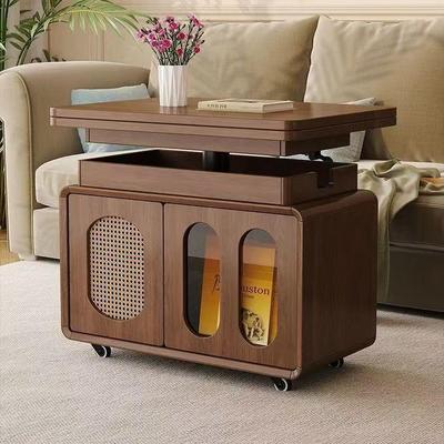 实木茶几可移动升降折叠客厅家用角几小户型推车沙发边几储物书桌