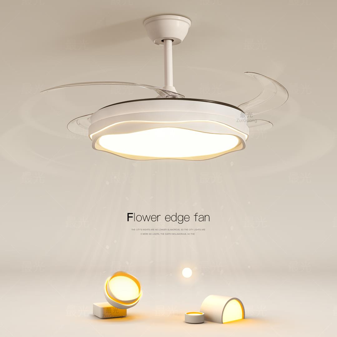 隐形风扇吊灯led吸顶灯2024新款主卧灯客厅餐厅房间卧室书房灯具