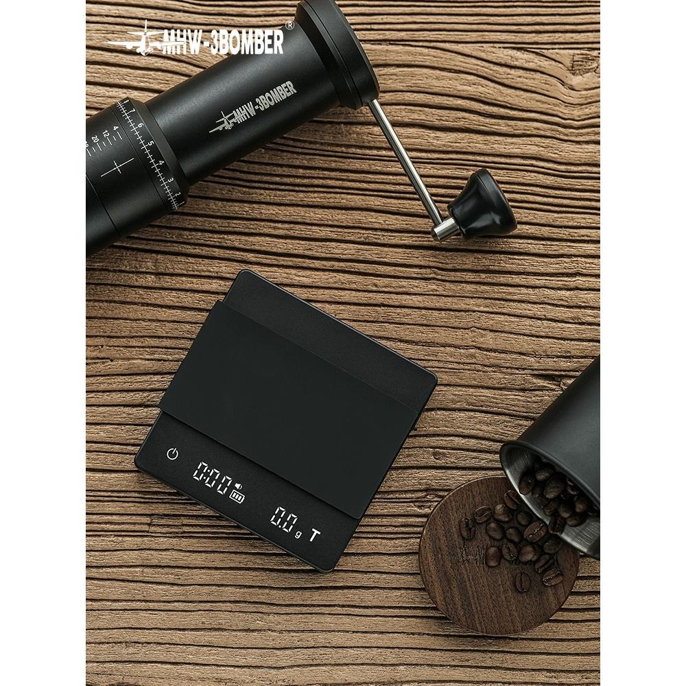 轰炸机专用咖啡电子秤小魔方2.0意式手冲咖啡称豆电子秤称重计时