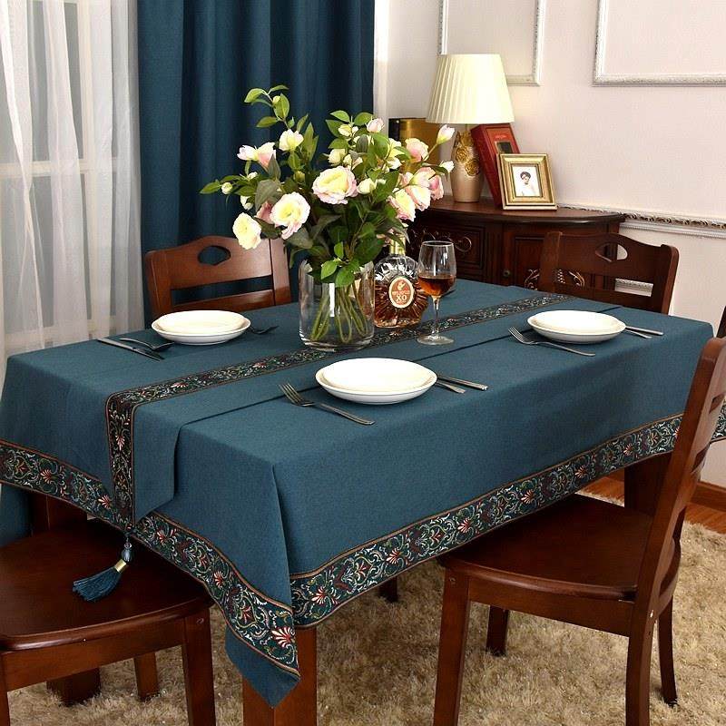国潮桌布纯色长条会议桌布商务深色台布长方形餐桌布茶几桌布定制,居家布艺,桌布,淘宝优惠券,粉丝福利购,淘宝优惠卷
