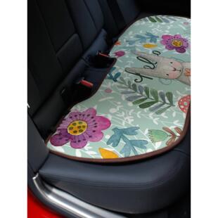 可爱简约女单片长条夏季通用汽车后排坐垫四季卡通兔子座垫后座垫