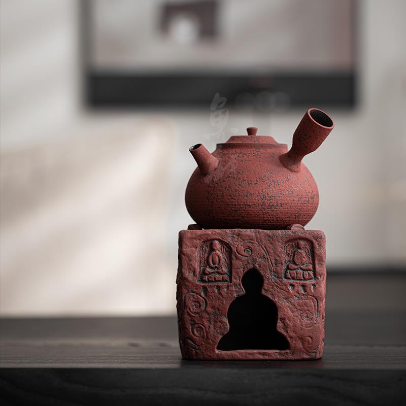 鱼戏中式复古敦煌文创围炉煮茶壶煮茶炉酒精炉暖茶温茶炉温酒器