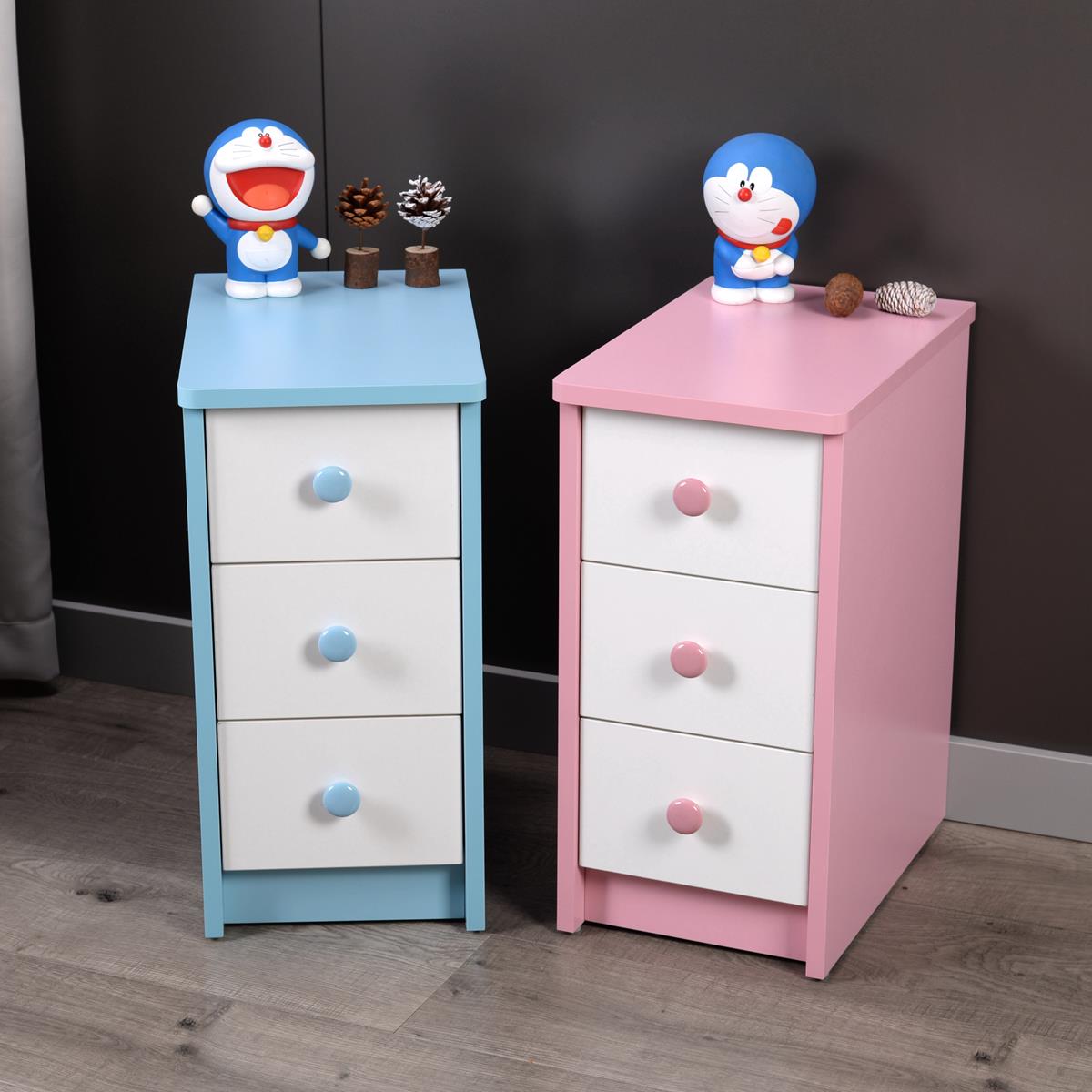 小户型卧室床头柜粉色蓝色迷你超窄款儿童窄柜床边柜定制15/20/25