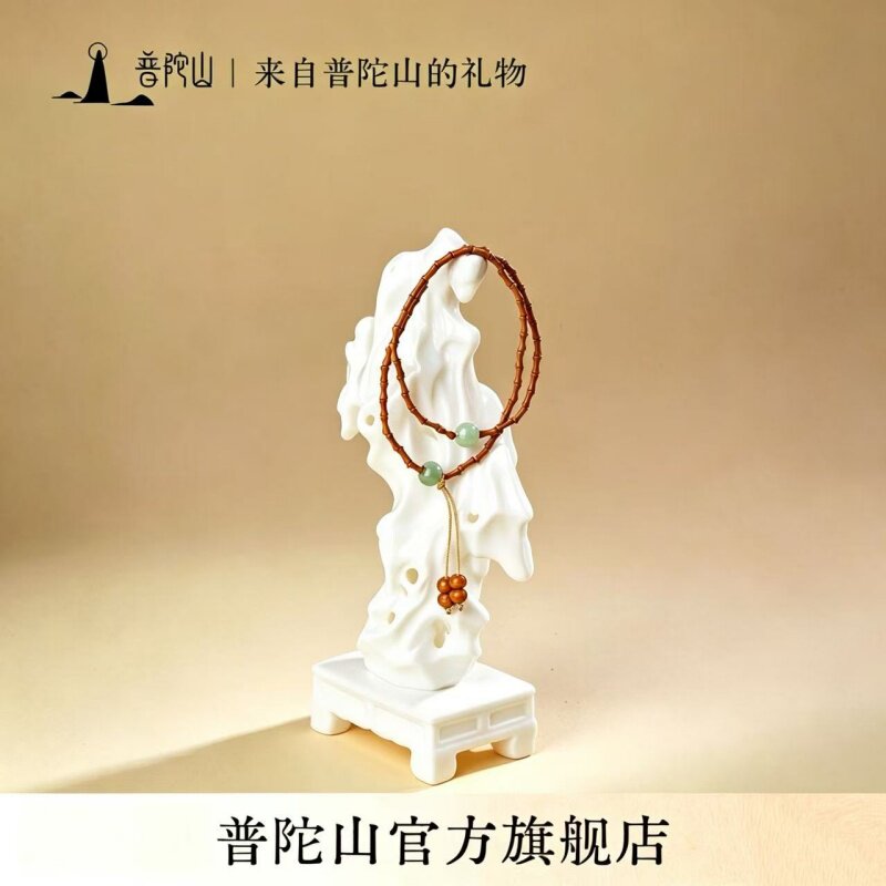 普陀山竹节橄榄核手链女款手串饰品礼物