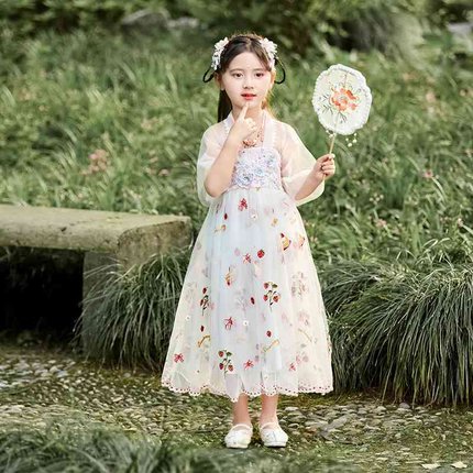 女童公主裙汉服夏季少儿汉服中国风少儿服装古装超仙表演服装