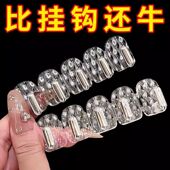 迷你无痕连排挂钩卫生间镜柜门后首饰粘贴壁挂小钩免打孔收纳承重