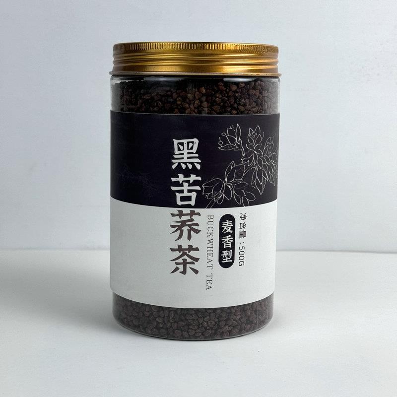 黑苦荞茶500g罐装全株苦荞茶麦香型花草茶酒店代用荞麦茶厂家
