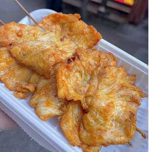 香嫩咖哩里脊肉串奥尔良鸡肉串可炸可烤空气炸锅食材里脊肉片