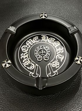 潮流十字架复古不锈钢简约烟灰缸个性酒吧家用客厅轻奢时尚防飞灰