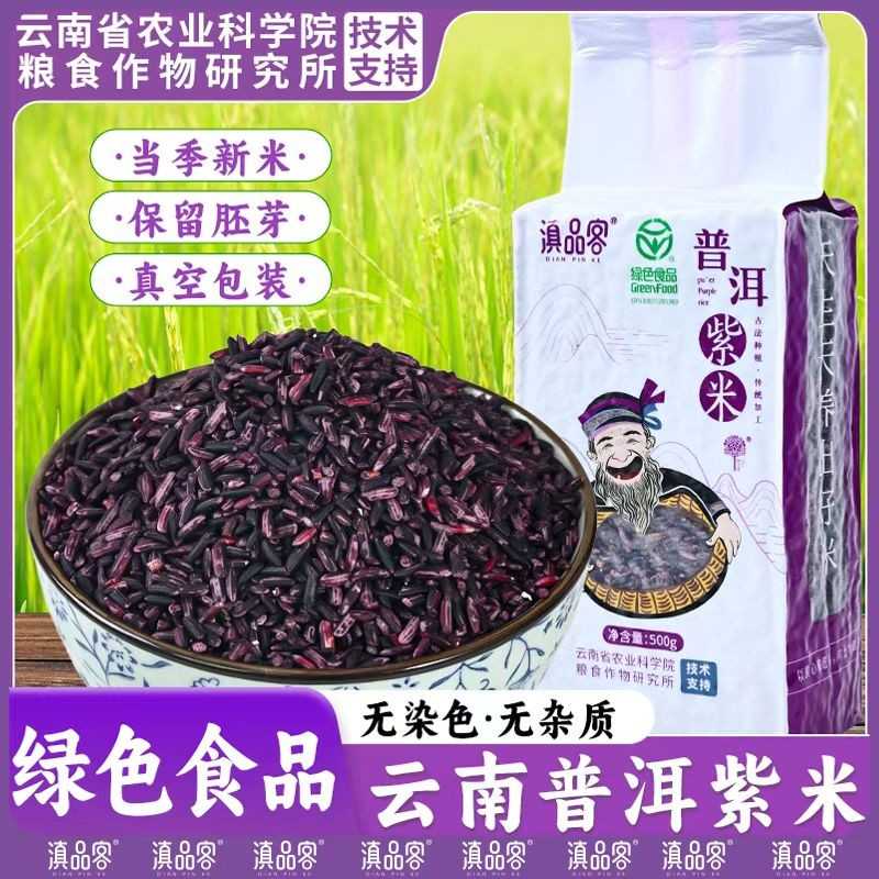云南紫米新米米五谷杂粮墨江菠紫糯煮粥团粗粮做饭紫米露萝饭