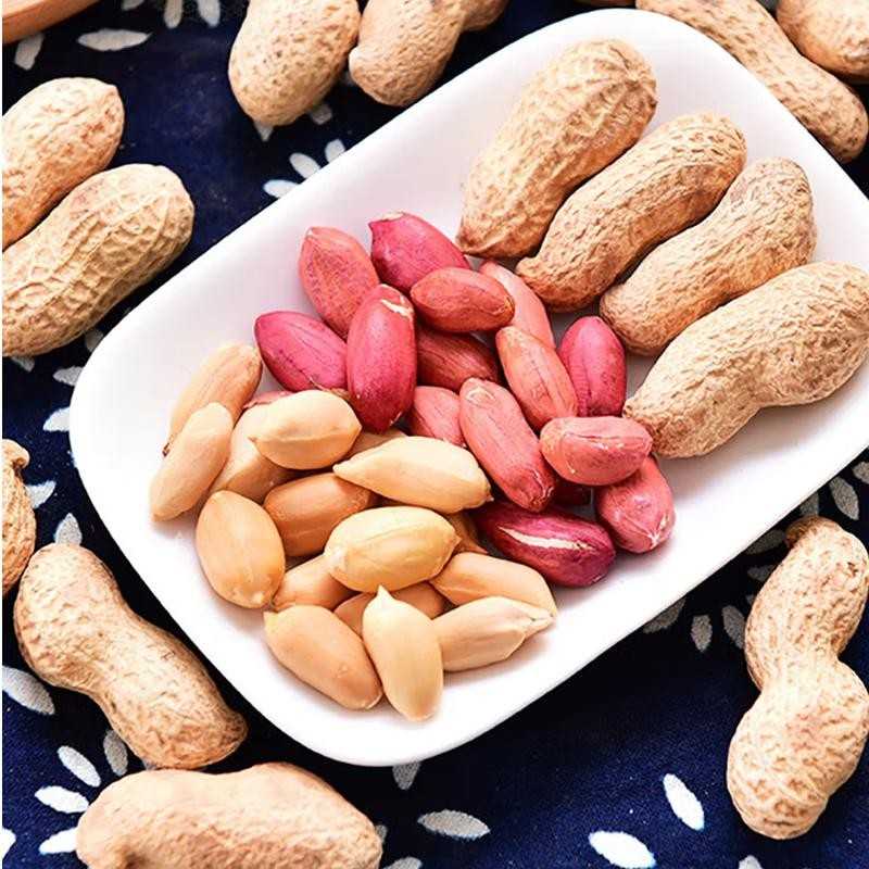 山东炒货炒熟四粒红带壳生花生农家自产新货红皮花生米原味大花生