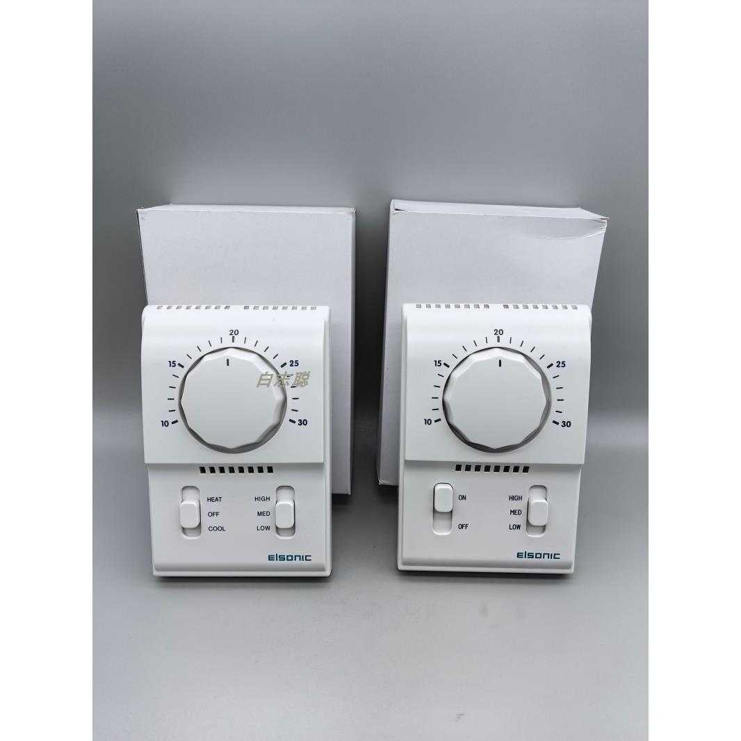 亿林AC801B中央空调机械式温控器温度控制器面板三速开关冷暖单冷
