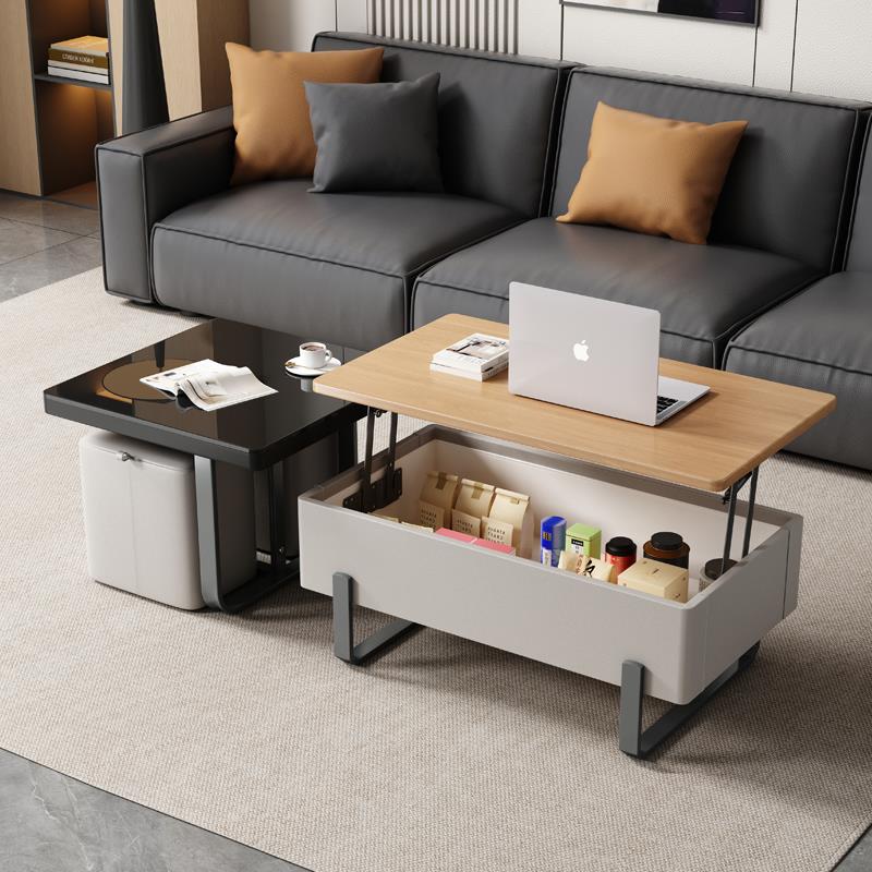 轻奢小茶几客厅家用现代简约2025新款多功能组合创意收纳升降茶几