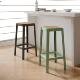 北欧简约吧椅前台椅网红塑料椅子轻奢酒吧高脚凳家用可叠放吧台凳