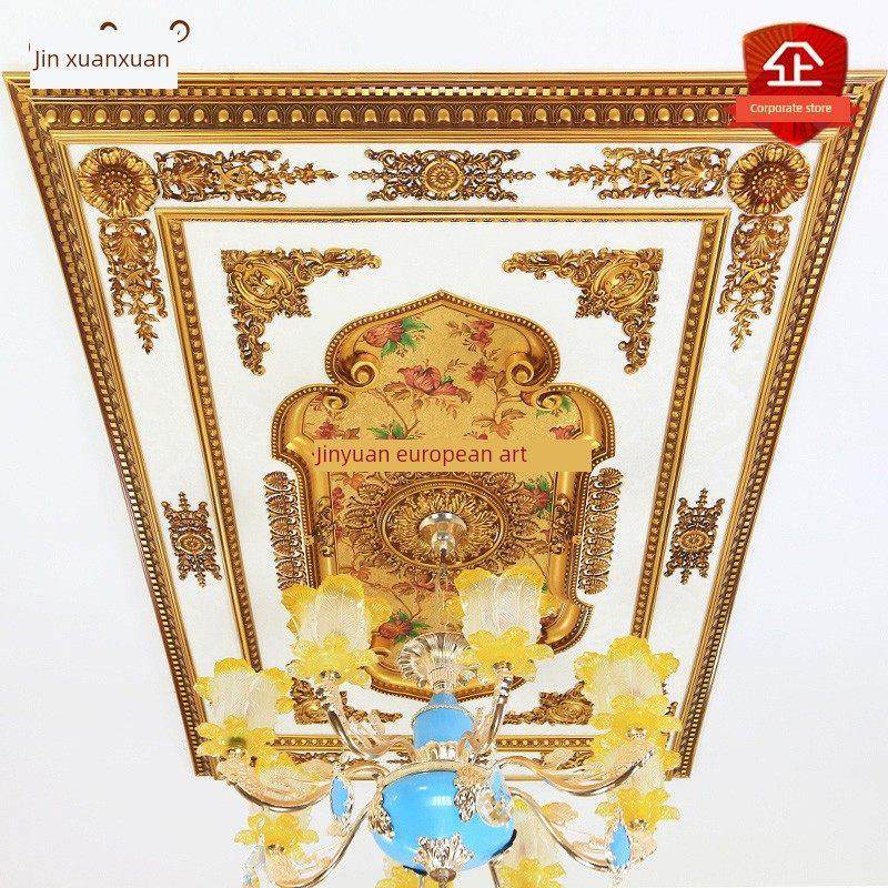 欧式灯池灯盘装饰客厅天花板吊顶造型线条 pvc吊顶石膏灯盘长方形