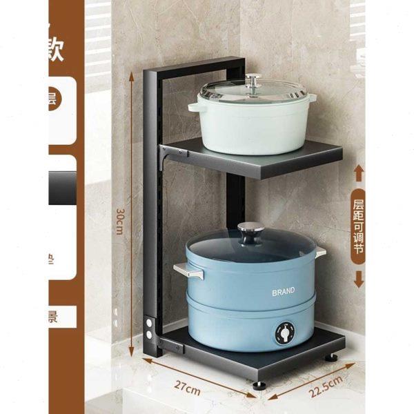 可桌面放空气炸锅小型架子收纳架电器的抽拉厨房电饭煲置物架台面