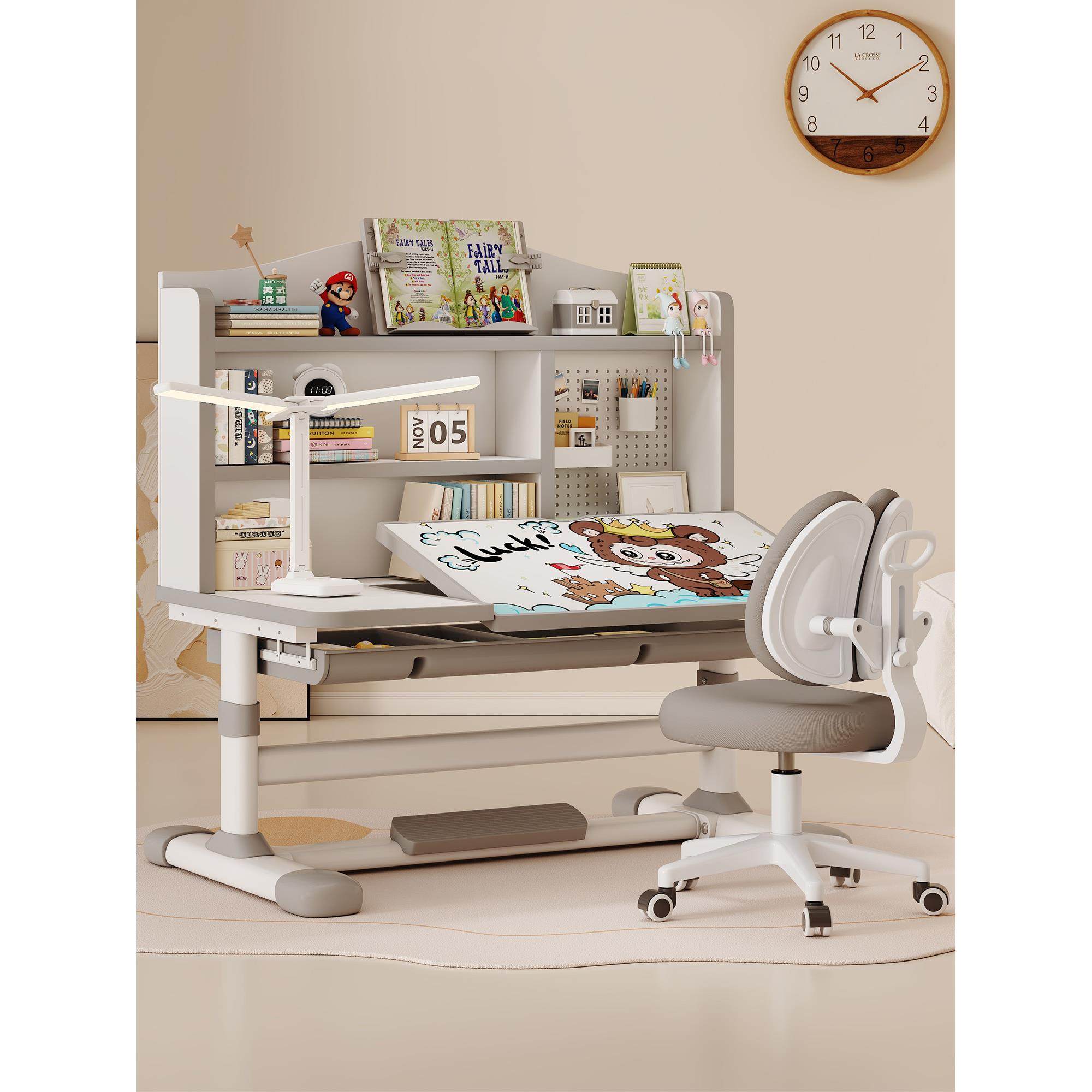 儿童学习桌子家用小学生写字作业专用可升降实木书桌课桌椅子套装,住宅家具,儿童学习桌,淘宝优惠券,粉丝福利购,淘宝优惠卷