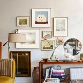 客厅照片墙上免打孔创意相册相框挂墙组合网红墙面装 饰背景北欧风